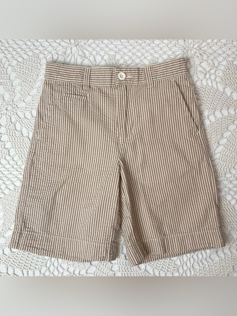Polo Ralph Lauren Boys 6 Years Beige Striped Preppy Shorts